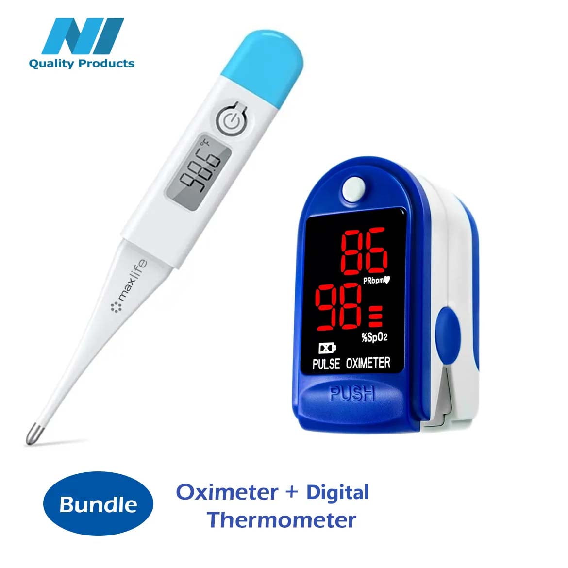 Finger Pulse Oximeter Blood Oxygen Saturation SpO2 Heart Rate O2