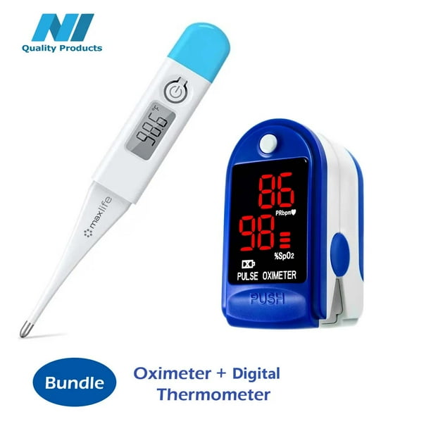 Finger Pulse Oximeter Blood Oxygen Saturation SpO2 Heart Rate O2