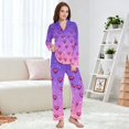 thumbnail image 4 of FORMRS Womens Pajama Set Long Sleeve Top and Pants with Pockets Soft Comfy Lounge Sleepwear, Sizes S-2XL, Pixel Love, 4 of 7