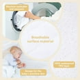 thumbnail image 2 of 2 Pack 28"x52" Waterproof Breathable Crib Mattress Protector, Quilted Fitted Crib Mattress Pad, Noiseless Soft Toddler Mattress Protector, Deep Pocket Fit Up to 11" Crib Mattress Cover, 2 of 7
