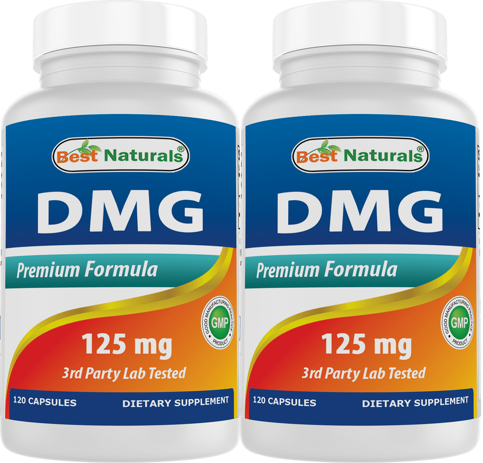 2 Pack Best Naturals DMG 125 mg 120 Capsules