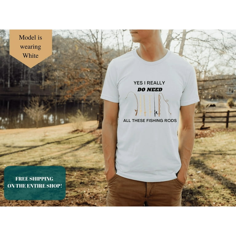 Fishing Gifts for Men, Fishing Rod Lover T-Shirt, Fishing Shirt Fishing Rod  Collector, Funny Fishing Shirt