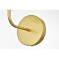 thumbnail image 3 of Living District Genesis 1-Light Iron & Glass Bath Sconce in Brass/Clear, 3 of 7