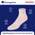 thumbnail image 4 of Calcetines Champion High Quarter para mujer, paquete de 6, 4 of 6