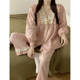 thumbnail image 2 of Pijama de manga larga con encaje dulce estilo retro de estilo coreano de otoño para mujer, 2 of 6