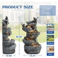 thumbnail image 5 of TITIMO 5-Tier Cascading Rock Water Fountain Outdoor Garden Waterfall with Lights, Fountain Indoor Decor for Garden, Patio, Backyard, Deck, Porch and Home Art Decor, 5 of 9