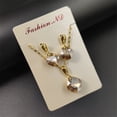 thumbnail image 4 of TIHLMK Deals Clearance Womens Necklaces Electroplating Alloy Diamond Jewelry Set Ladies Necklace Earrings Set, 4 of 7
