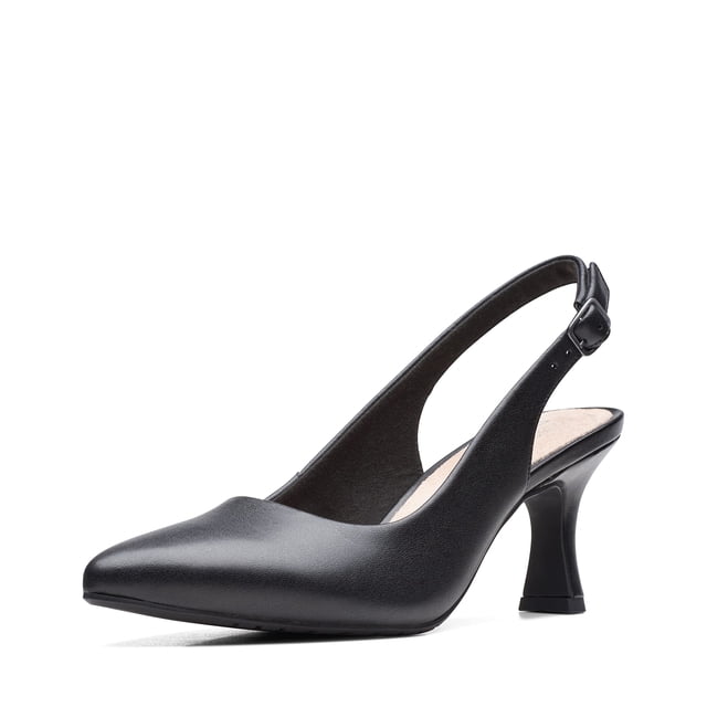 Zapatos Clarks Kataleyna Step Negro de Cuero Tacón 8 US