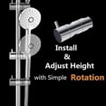 thumbnail image 3 of Shower Head Holder Clamp Bracket Adjustable Replacement, On Wall Mount Shower Bracket, Slide Clamp Holder Bracket, Chrome Plated, 3 of 5