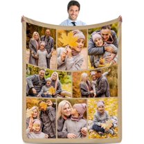 Custom Blanket with Picture Customized Blankets with Photos Christmas Personalized Blankets and Throws Custom Gifts for Grandma Photo Blanket Picture Blanket Customized Customizable Blanket for Bed