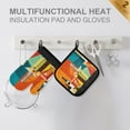 thumbnail image 4 of Yayeee Oven Mitts and Pot Holder Set of 2 Heat Resistant Kitchen Gloves Baking Hot Pad, Colorful Cocktails, 4 of 5