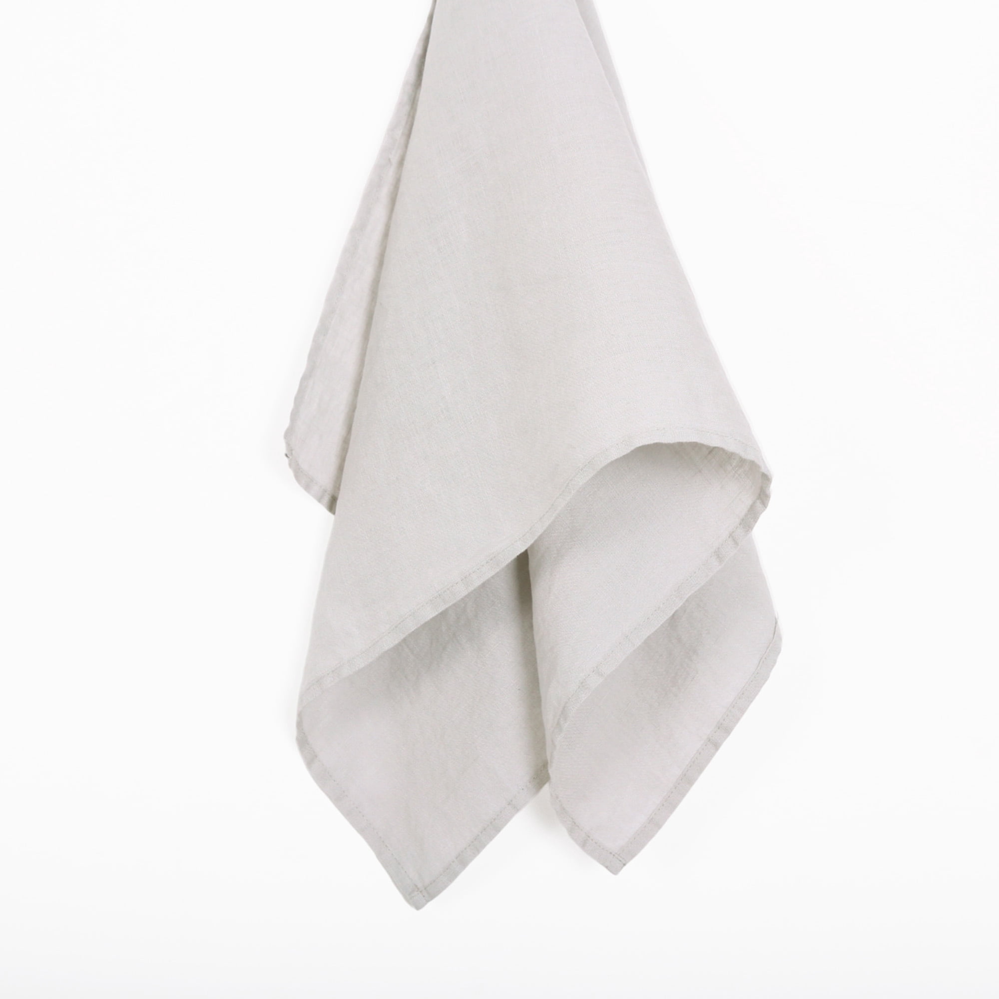100% Linen Tea Towels 14 x 28 Inch Kitchen Dish and Hand Towels Set of 4 - Grey