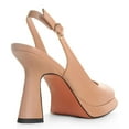 thumbnail image 3 of Ferwind Women's Slingback Sandal Pump Platform High Heels Square Toe Adult Nude  7.5, 3 of 5