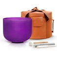 thumbnail image 6 of TOPFUND 432Hz Purple B Note 8 inch Crystal Singing Bowl Crown Chakra with Heavy duty carrying case and Suede Stick, 6 of 9