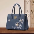 thumbnail image 5 of Bolso de mano para madres primerizas 2023, bolso de mano con asas superiores para mujer, regalo para mujer, bandolera, bolso de hombro de cuero partido bordado, 5 of 5