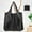 Black_New#2040, variant on Waterproof Oxford Cloth Folding Shopping Bag, Extra Large 25x21 inch Reusable Grocery Tote, Portable Eco-Friendly Supermarket Handbag with Comfort Handle, Compact Storage Pouch - Blue Black Green
