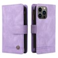 thumbnail image 2 of Feishell for Apple iPhone 13 Pro 6.1 inch Zipper Wallet Case with Wrist Strap & Shoulder Strap,Premium PU Leather Magnetic Clasp Flip Holder Card Slots Crossbody Phone Case for Women Men,Purple, 2 of 18