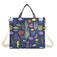 thumbnail image 7 of FORMRS Womens Corduroy Tote Bag Crossbody Shoulder Purse Handbag with Detachable Strap, Vibrant Ocean Pattern, 7 of 7