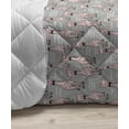 thumbnail image 3 of Easter Down Alternative Comforter, Rabbits with Flowers and Hearts Spring Bunnies, Microfiber Quilt for All Season, 5 Sizes, Pale Peach Multicolor, by Ambesonne, 3 of 3