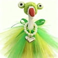 thumbnail image 6 of Gnmfd 7 Inch Mini Desk Gooses Costume with Frogs Hat and Green Tutus Dress, Miniature Table Goose Outfit for Magnetic Figurines, Holiday Party Décor, Desk Display Accessories, 6 of 7