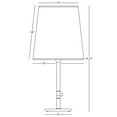thumbnail image 2 of SRKASHLTENI Polished Brass Table Lamp with Ascot White Fabric Shade - 35.25 Height, Full Range Dimmer, E26 Socket - Stylish Lighting Fixture for Home Decor, 2 of 2