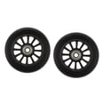 thumbnail image 3 of Almencla 2pcs 100mm Scooter Wheels PU Skates Trolley Wheels Replacement Black, 3 of 8