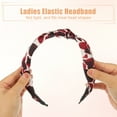 thumbnail image 5 of Leopard Headband Top Knot Cheetah Headband Knotted Headbands Elastic Hair Accessories for Women Red, 5 of 7