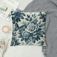 thumbnail image 2 of COMIO Blue and White Porcelain Pillow Covers Floral Chinoiserie Rabbit Pattern Farmhouse Decorative French Country Style Cushion Pillowcases for Bedroom Living Room Sofa 22x22in, 2 of 5