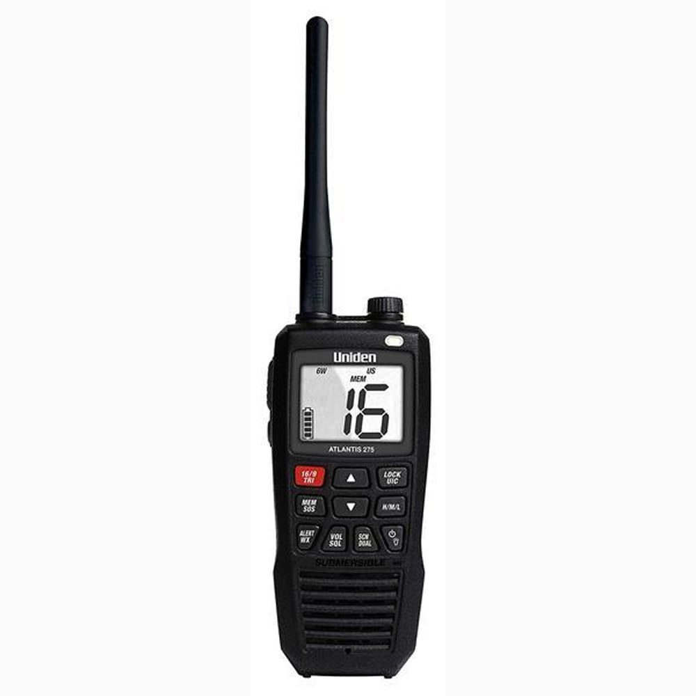 Uniden 1/2.5/6W Handheld TwoWay Floating VHF Marine Radio FCCID