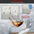 thumbnail image 4 of ENERLITES Jumbo Combination Two Toggle / One Duplex Receptacle Metal Wall Plate, Oversize 3-Gang, UL Listed, 430 Stainless Steel, 4 of 5