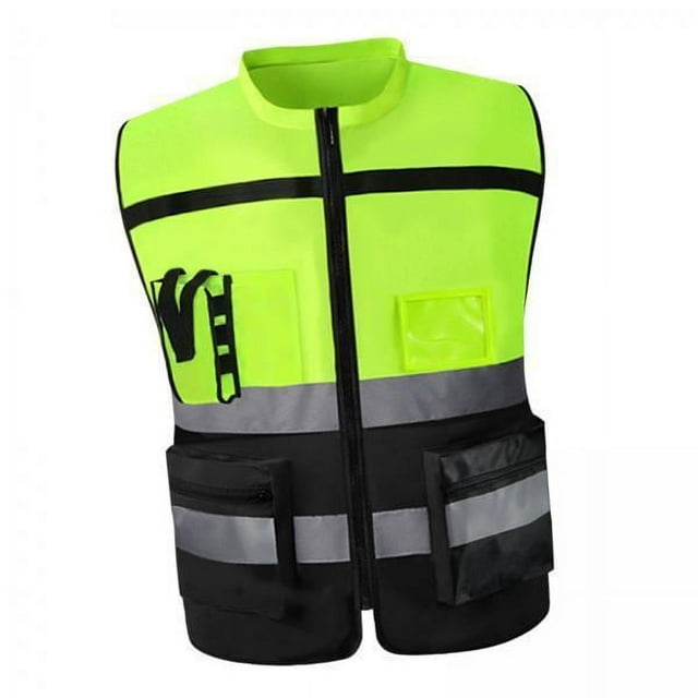 2x Chaleco De Alta Visibilidad Chaleco Reflectante De Seguridad Ligero Transpirable Para Trabajo En Carretera XXL Amarillo
