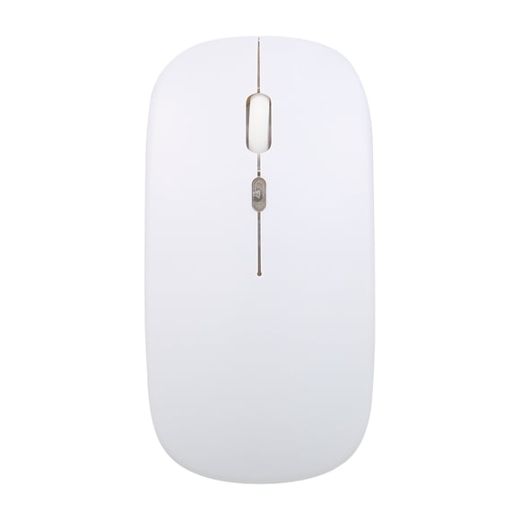 Amdohai 2.4G Wireless Slim Mouse Less Noise 3 Adjustable DPI 7-color Breathing Light Rechargeable Mouse for Laptop Computer, White