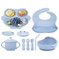 thumbnail image 2 of SNNROO 10pcs Owl Pattern Baby Feeding Tableware Set   Silicone Material, 2 of 7