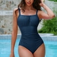 thumbnail image 2 of One Piece Swimsuit for Women Ruched Swim Suit High Cut Tummy Control Bathing Suit, 2 of 6