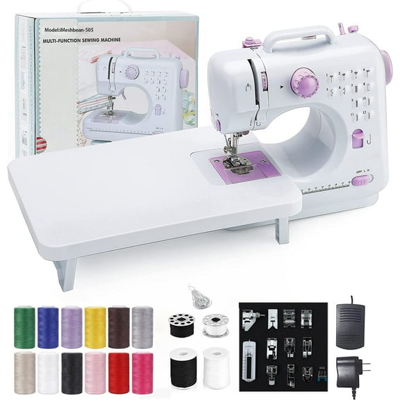 Portable Sewing Machine,Free-Arm Sewing Machine w/Expansion Platform 12 Stitches