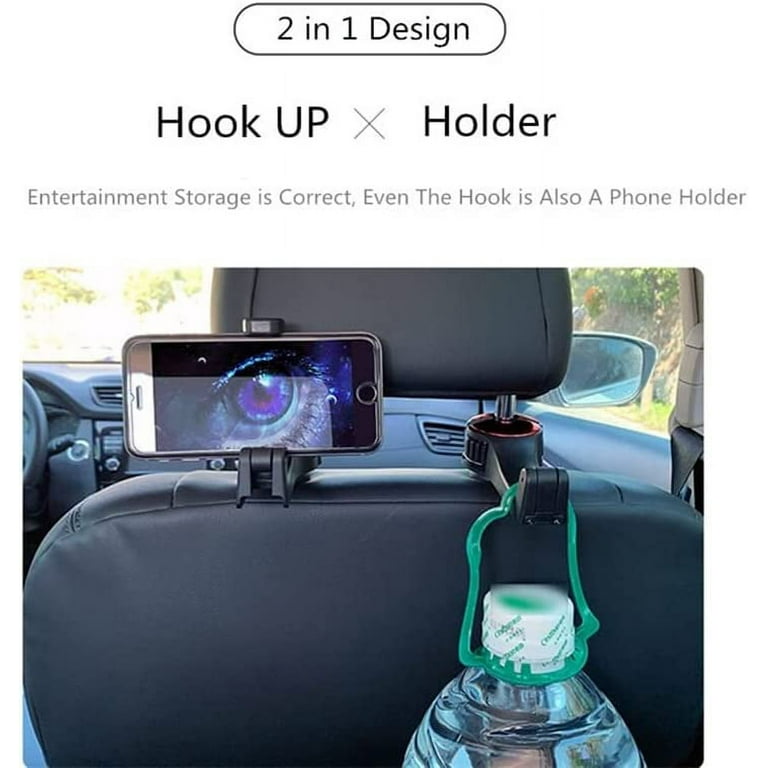  2 in 1 car headrest Hidden Hook with Cell Phone Holder, Car  Back Seat Hook Universal for Purses and Bags 360° Rotation Adjustable  Hanger Rear Hook for Car Seats Red &Blue : Automotive