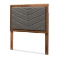 thumbnail image 1 of Baxton Studio Iden Dark Grey and Walnut Brown Finished Wood Twin Size Headboard, 1 of 7