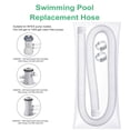 thumbnail image 3 of Pool Hose, Replacement Hose For Above Ground Pools [Set of 2] 1.25" Accessory Pool Pump Replacement Hose 59” Long - Filter Pump Hose For Filter Pump 330 GPH, 530 GPH, And 1000 GPH with 4 Metal Clamps, 3 of 8