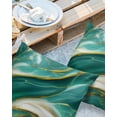 thumbnail image 2 of Pack of 2 Outdoor Pillow Covers, Teal Green Marble Golden Lines Texture Waterproof Square Throw Pillowcase Cushion Decorative Pillow Covers for Couch Patio Tent, 26x26 in, 2 of 6