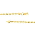 thumbnail image 3 of 14K Yellow Gold Women's 24" 2.30mm Diamond Cut Rope Chain Necklace, 3 of 4