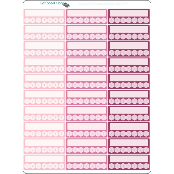 Habit Functional Box Planner Stickers/ DIY Calendar Stickers / Write In / Bullet Journaling / Bujo / Essential Productivity Stickers