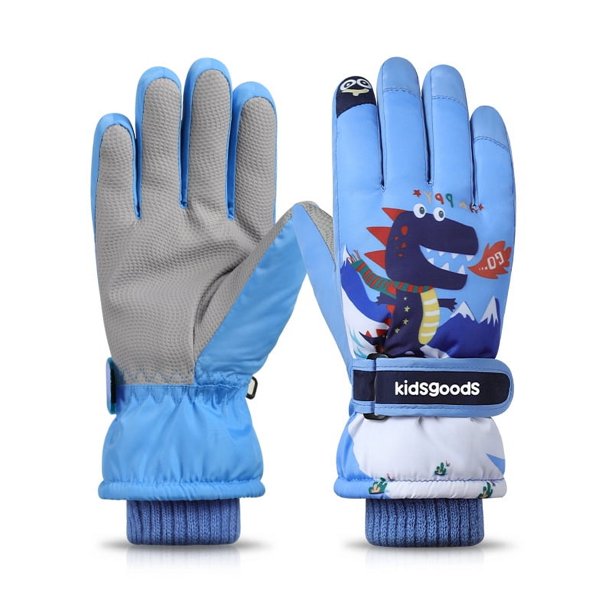 Guantes de esquí para niños, para montar en invierno, además de terciopelo, cálidos, impermeables, resistentes al desgaste, bonitos dibujos animados para niños, bebés, hombres y mujeres