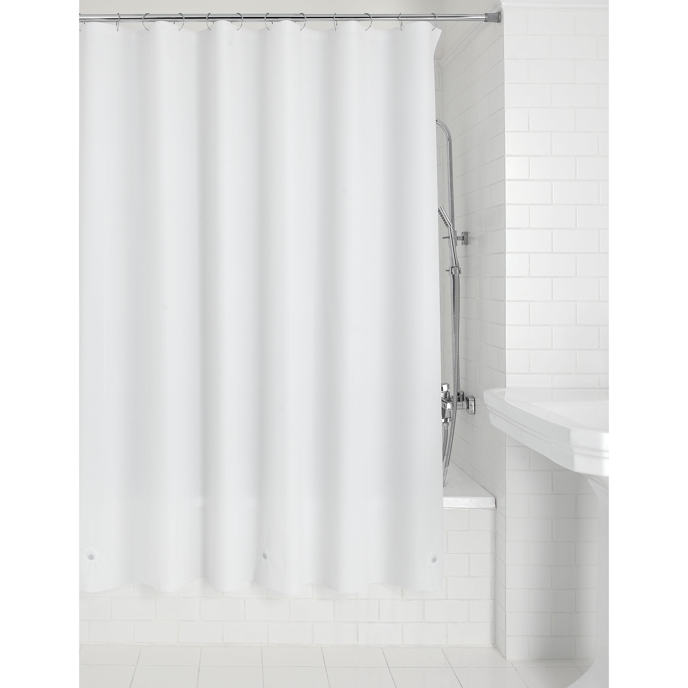 Peva Solid Shower Curtain Liner White, Most Environmentally Friendly Shower Curtain Liner