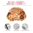 thumbnail image 5 of Balery Hippie Ditsy Floral Shower Caps, Double Layer Waterproof Shower Cap, Double Layers Reusable Shower Cap With Soft Comfortable For Long Thick Hair Soft Bath Shower Hair Caps, 5 of 9