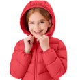 thumbnail image 4 of KAUOD Girls Full Zipper Puffer Jackets Winter Insulated Hooded Quilted down Coats Kids Snow Ski Puffer Outwear with Pockets, 4 of 8