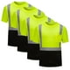 thumbnail image 2 of Penkiiy Camisetas de alta visibilidad 4PCS, Camisetas de seguridad para hombres y mujeres, Camiseta transpirable de manga corta reflectante con bolsillo para trabajos de construcción, 2 of 10