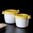 thumbnail image 7 of Queroig Rice Steaming Pot Good Insulation Large Capacity Ergonomic Handle Buckle Design Multifunctional Microwave Rice Cooker Steamer Veggie Portable Cookware Pot, 7 of 7