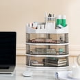 thumbnail image 2 of 2/3 Tiers Desktop Makeup Organizer Large Capacity Cosmetic Storage Box with Drawer Lipsticks Holder Jewelry Nail Polish Container, 2 of 16
