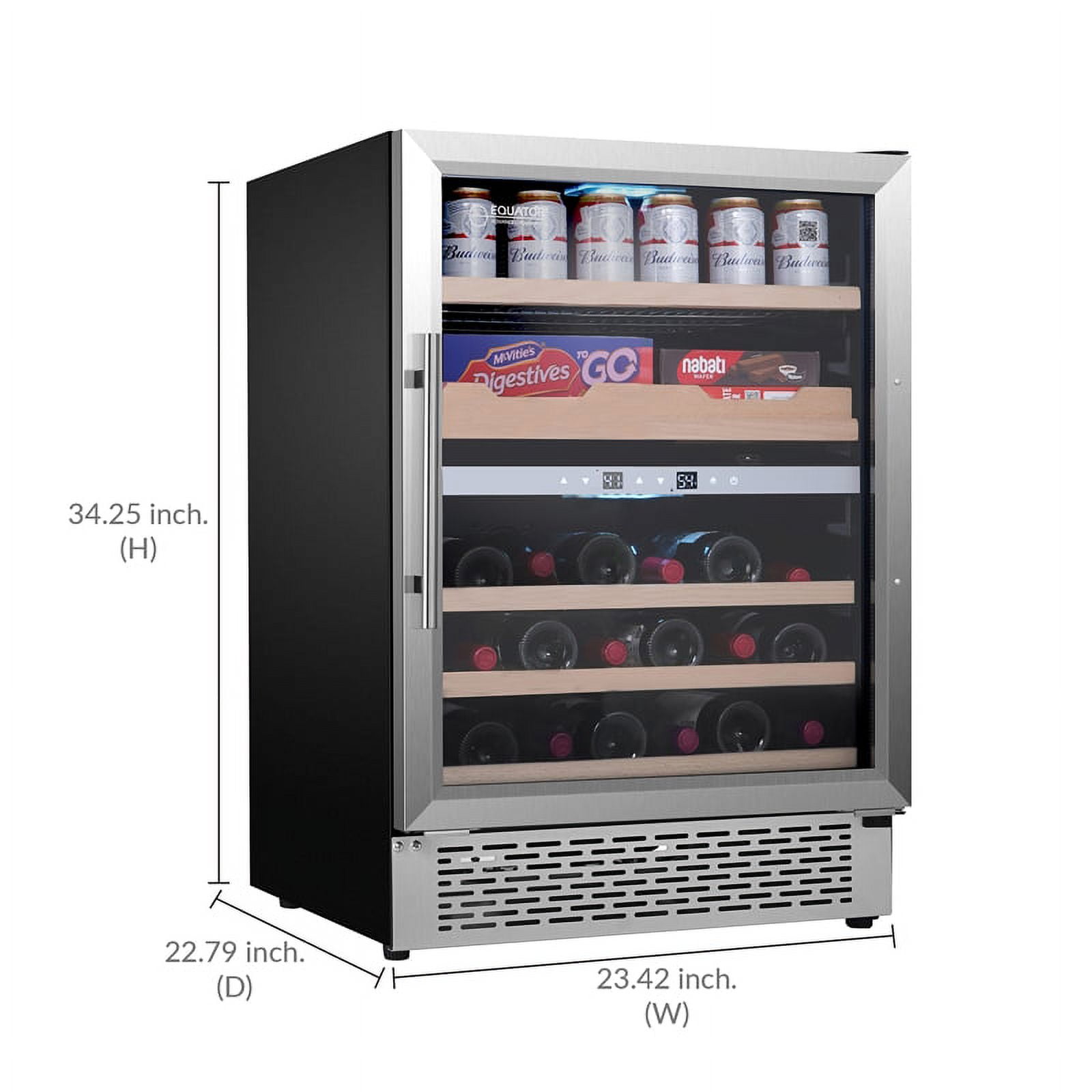 Equator 2-Zone Luxury Gourmet Center cans+wine bottles+fine foods FS & Built-in