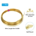 thumbnail image 3 of Half Hard Brass Wire, 1Pack 12Gauge/2x1mm Diameter 6m/19.68ft Craft Wire, 3 of 5